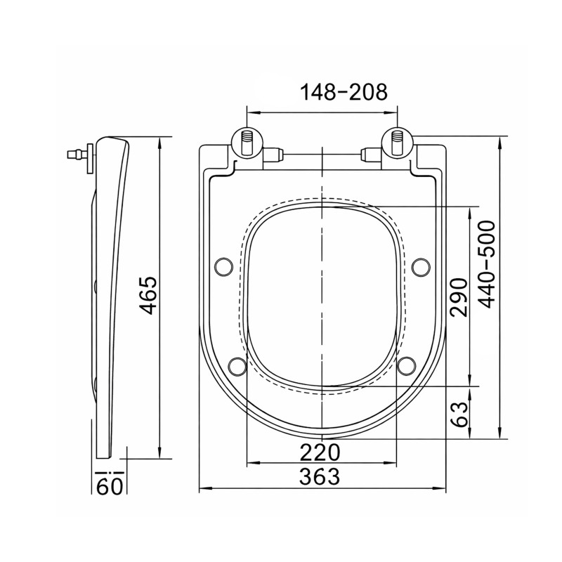 Qtap Сидіння для унітаза (Robin 520, Scorpio 520) 465x363x60 мм, White, з мікроліфтом, Slim Duroplast, MagLock QTSC179W48916