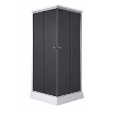 Душовий бокс Lidz Kubis SB90x90.SAT.LOW.GR, скло тоноване 4 мм