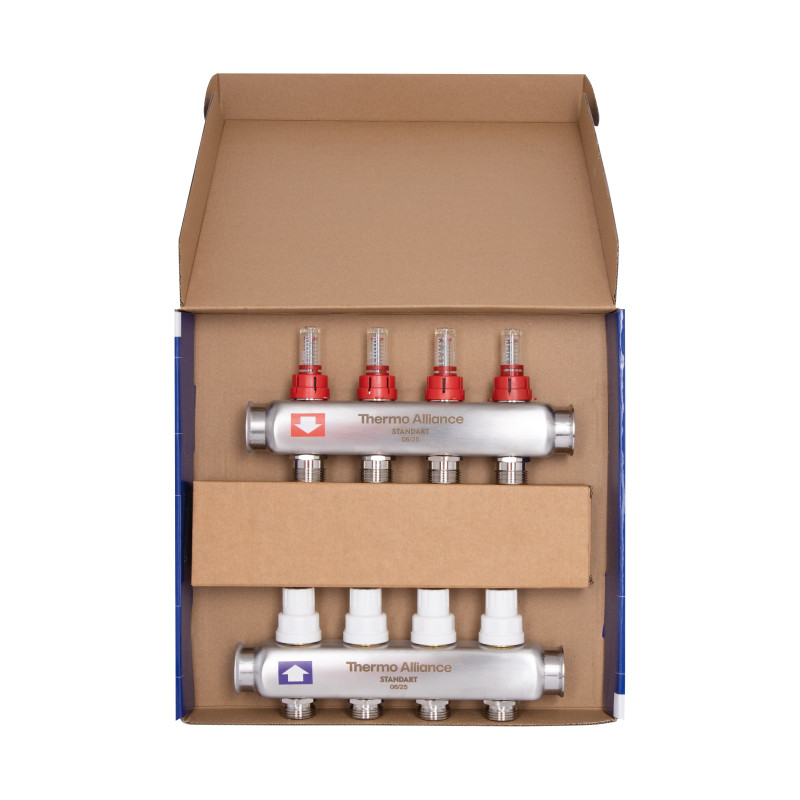 Колектор з витратомірами Thermo Alliance Standart 1" 4 виходи SD0044