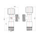 Кран кутовий Thermo Alliance Forte 1/2"З×3/4"З, хром TAF341W1520