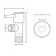 Кран кутовий Thermo Alliance Standart (ручка паличка) з керам.буксою 1/2"З х 1/2"З SF343W1515