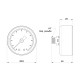 Манометр Icma 1/4" 0-10 бар, заднє підключення №243