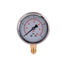 Манометр із гліцерином Thermo Alliancе Forte 4 бар, 1/4"З, нижнє підключення TAF170G4B