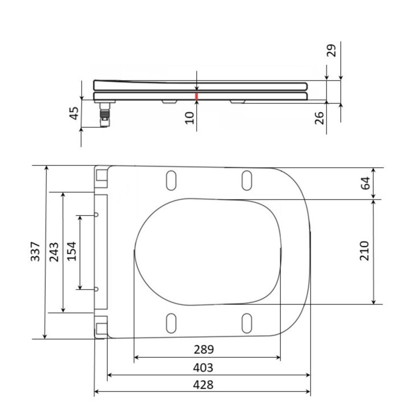 Сидіння для унітазу Qtap (Stork, Aquarius 630) 420x336x22 мм, White, з мікроліфтом, Slim Duroplast, Quick Release QTSC179W49263