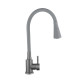 Змішувач для кухні Lidz Aria 015F31 (k35) з гнучким виливом LDARI015F31GGRP49567 Graphite/Grey
