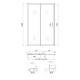 Душові двері в нішу Qtap Taurus CRM2012-13.C6 120-130x200 см, скло Clear 6 мм, покриття CalcLess