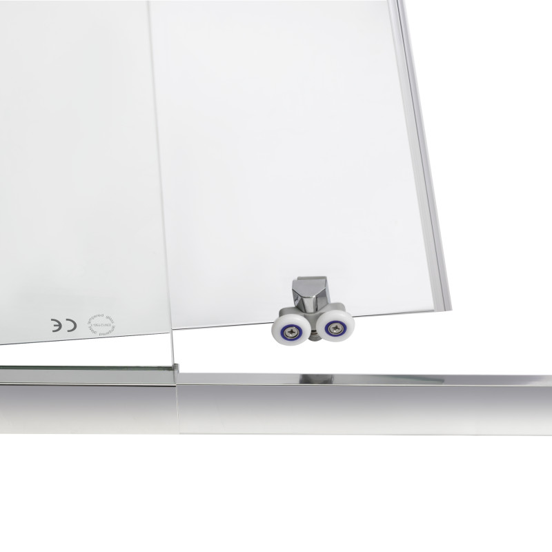 Душові двері в нішу Qtap Taurus CRM2012-13.C6 120-130x200 см, скло Clear 6 мм, покриття CalcLess