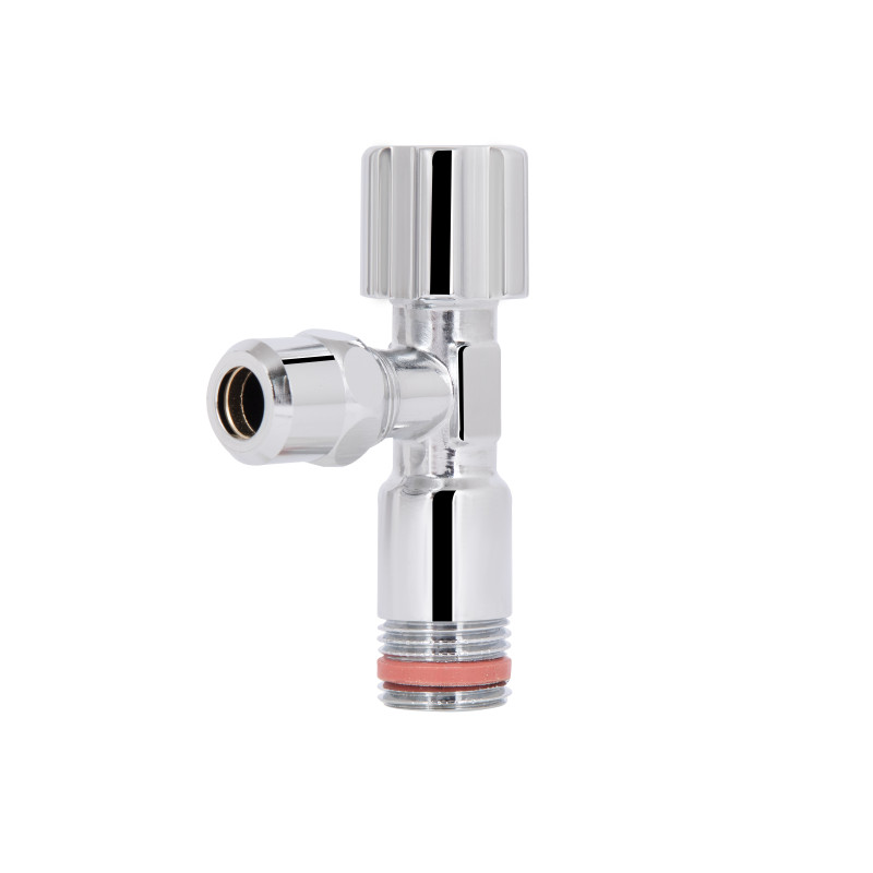 Кран кутовий Thermo Alliance Forte 1/2"Зх3/8"З з перехідником M10, хром TAF341W159