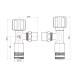 Кран кутовий Thermo Alliance Forte 1/2"Зх3/8"З з перехідником M10, хром TAF341W159