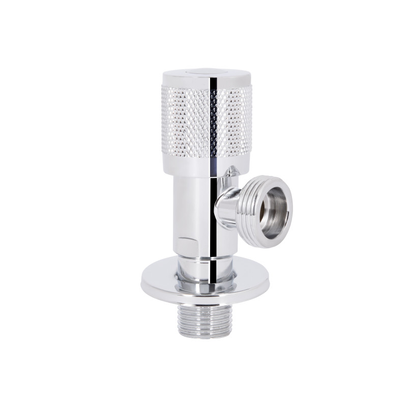 Кран кутовий (круг) Thermo Alliance Standart 1/2"Зх3/4"З, нерж, хром, керам. буксу TAS351W1520