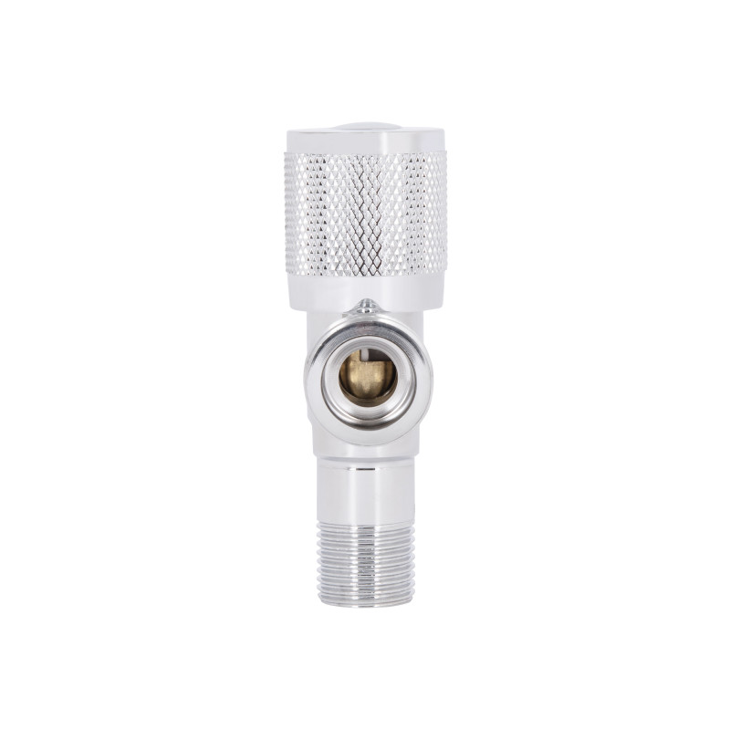 Кран кутовий (круг) Thermo Alliance Standart 1/2"Зх3/4"З, нерж, хром, керам. буксу TAS351W1520