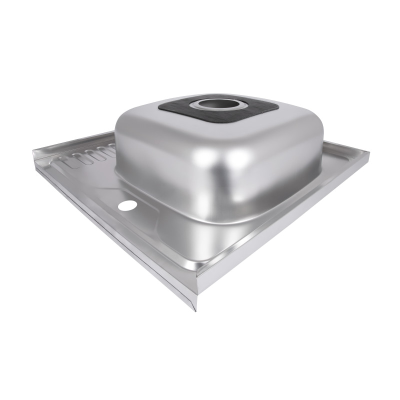 Кухонна мийка Brinex 6060-R 0,6 мм Satin (BRIN6060RSAT06)