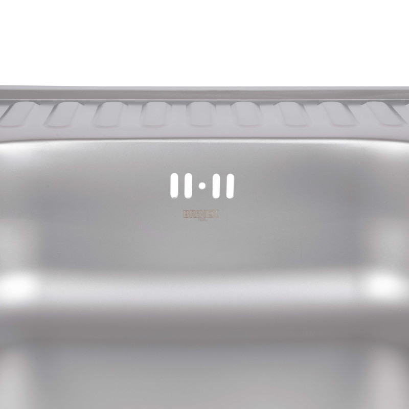 Кухонна мийка Brinex 6060-R 0,6 мм Satin (BRIN6060RSAT06)