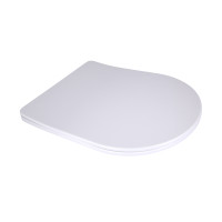 Сидіння для унітаза підлогового (Vlasta) 560×363×30 мм, White, з мікроліфтом, Slim Duroplast, Quick Release QT28228300W3 Qtap