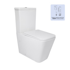 Унітаз підлоговий Qtap Crow Ultra Quiet безобідковий з сідінням Soft-close QTCRO27W51028