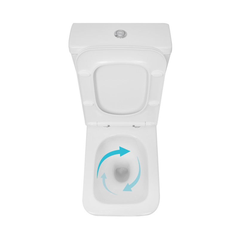 Унітаз підлоговий Qtap Crow Ultra Quiet безобідковий з сідінням Soft-close QTCRO27W51028