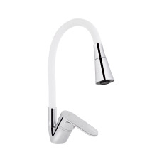 Змішувач для кухні Lidz Tani 008F3 з гнучким виливом (k40) LDTAN008F3WCR37037 Chrome/White