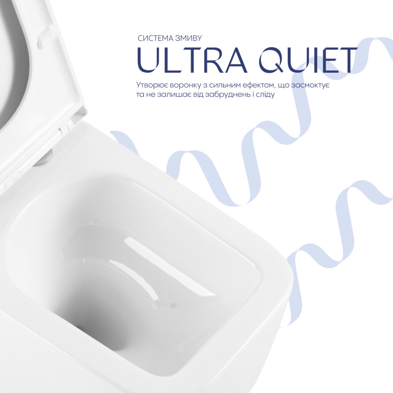 Готове рішення Qtap для ванної кімнати: підвісний унітаз Gemini Ultra Quiet 520×360×350 + комплект інсталяції Nest 4 в 1 (кругла клавіша Matt Black)