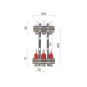 Колектор з витратомірами Thermo Alliance Standart 1" 3 виходи SD235W3