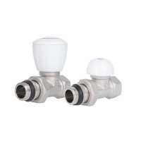 Комплект радіаторних кранів Thermo Alliance Standart 1/2" ВН прямий TAS230W15