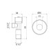 Кран кутовий Thermo Alliance Standart (ручка шестигранник) з вент.буксою 1/2"З х 1/2"З SF3441515