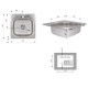 Кухонна мийка Brinex 4848 0,6 мм Satin (BRIN4848SAT0651257)