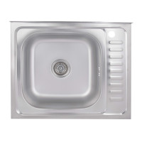 Кухонна мийка Brinex 6050-L 0,6 мм Satin (BRIN6050LSAT06)