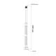 Шланг для підключення змішувача Thermo Alliance Standart (пара) 80 см NYLON M10x1/2"В довга ігла TAS386W80L