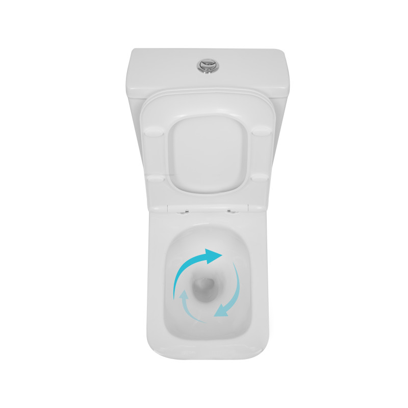 Унітаз підлоговий Qtap Crow Eco Ultra Quiet безобідковий з сідінням Soft-close QTCRO27W51030