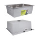 Акційний набір Lidz: мийка H6050H інтегрована Decor Honeycomb 2,5/0,5 мм LDH6050DEC48370 + Змішувач Aria для кухні з гнучким виливом (k35) Grey