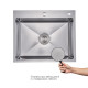 Акційний набір Lidz: мийка H6050H інтегрована Decor Honeycomb 2,5/0,5 мм LDH6050DEC48370 + Змішувач Aria для кухні з гнучким виливом (k35) Grey