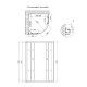 Душова кабіна Lidz Latwa SC90x90.SAT.MID.FR, скло Frost 4 мм без піддона