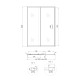 Душові двері в нішу Qtap Taurus CRM2013-14.C6 130-140x200 см, скло Clear 6 мм, покриття CalcLess