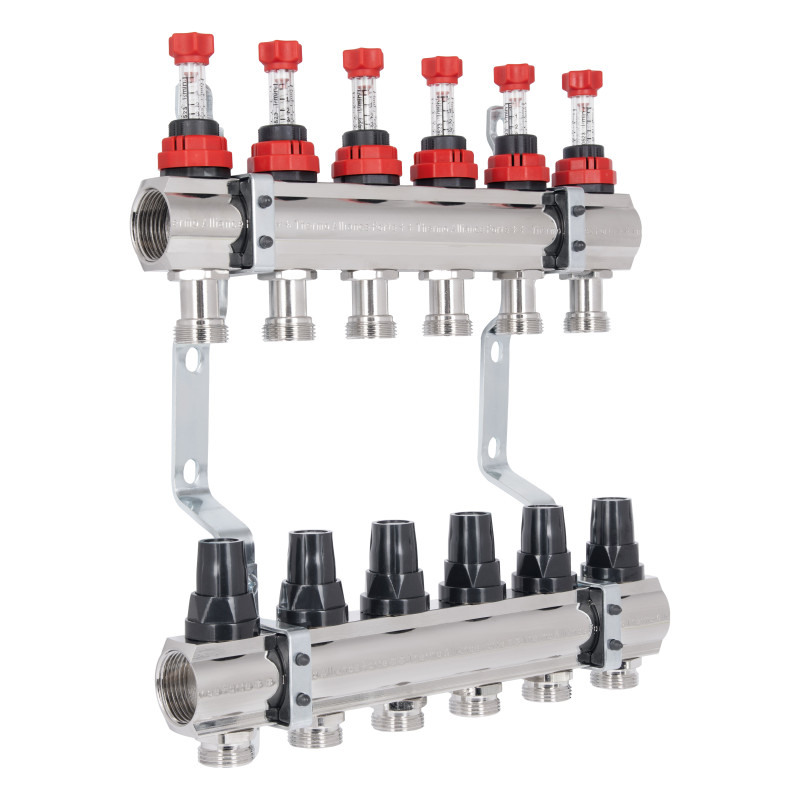 Колектор з витратомірами Thermo Alliance Forte 1" 6 виходів SF001W6