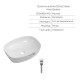 Комплект Qtap Robin Marble 3 в 1: підвісний унітаз Ultra Quiet + біде підвісне + раковина накладна QTROBMR49160