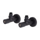 Комплект кранів Thermo Alliance Standart 1/2" З для рушникосушарки кутовий чорний SF395W15B