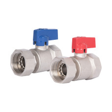 Комплект кранів кульових Thermo Alliance Standart 1"ВВ прямий з накидною гайкою TAS262RBW25