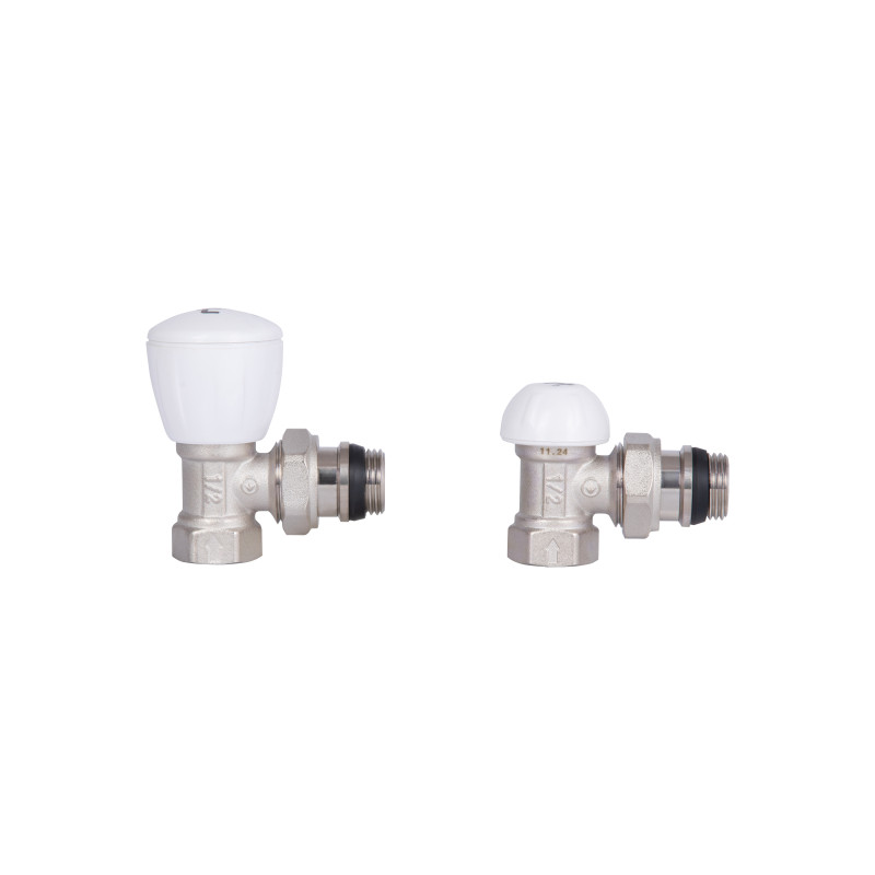 Комплект радіаторних кранів Thermo Alliance Standart 1/2" ВН кутовий TAS232W15