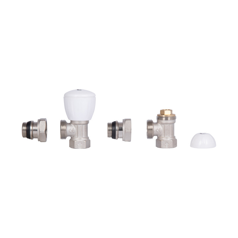 Комплект радіаторних кранів Thermo Alliance Standart 1/2" ВН кутовий TAS232W15