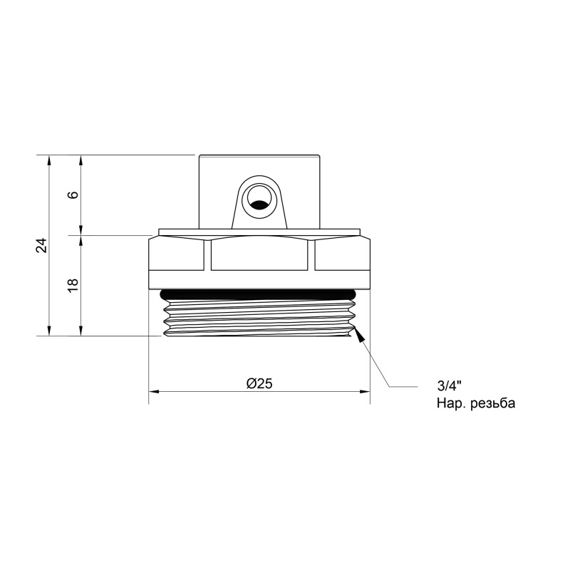 Кран Маєвського Thermo Alliance Standart 3/4" SD210W20