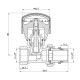 Кран радіаторний Thermo Alliance Standart Powerful 1/2" ВЗ з антипротіканням прямий SF230W15 SF230W15