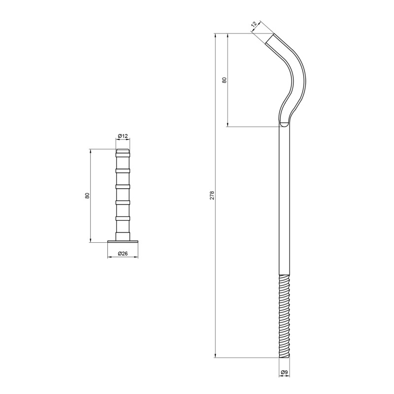 Кріплення Thermo Alliance Standart на чавунний радіатор 10х280 мм SD113280