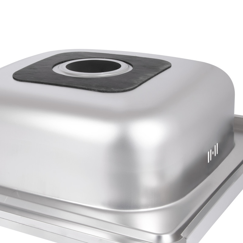 Кухонна мийка Brinex 5080-R 0,6 мм Satin (BRIN5080RSAT06)