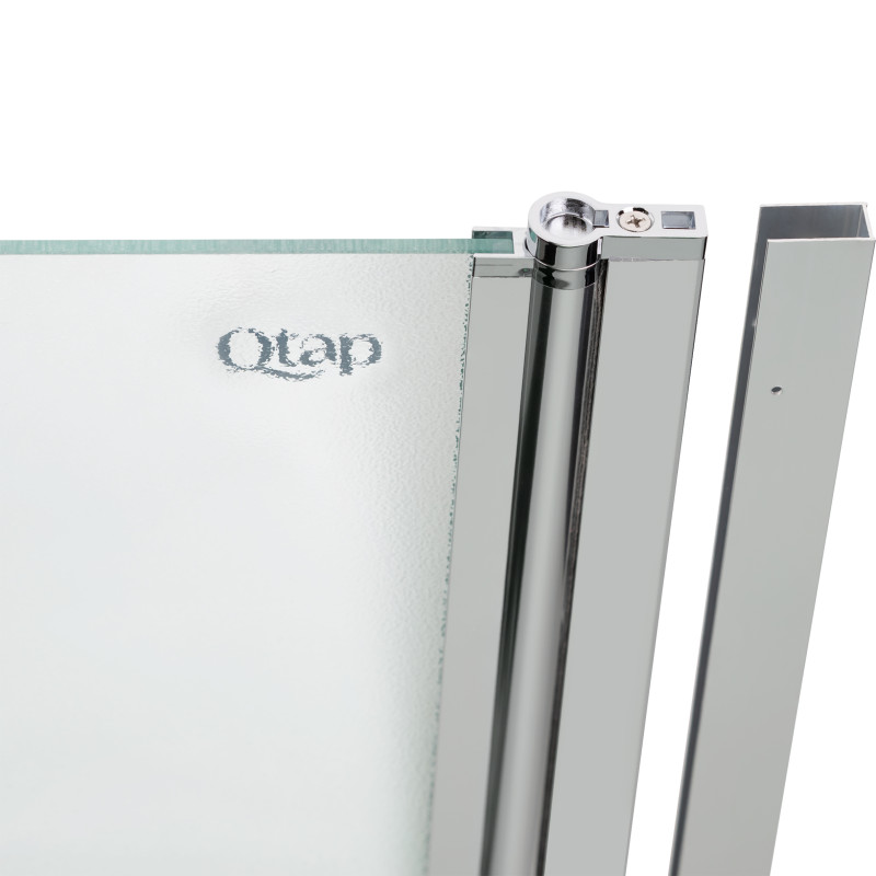 Штора на ванну Qtap Standard CRM407513APR скло Pear 6 мм, 75х140 см, права