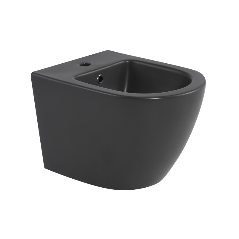 Біде підвісне Qtap Robin 515x370x350 мм, Anthracite QT13551381GAN