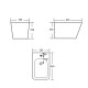 Біде підвісне  Qtap Tern 520x350x330 мм, Stone grey QT17551303GSG