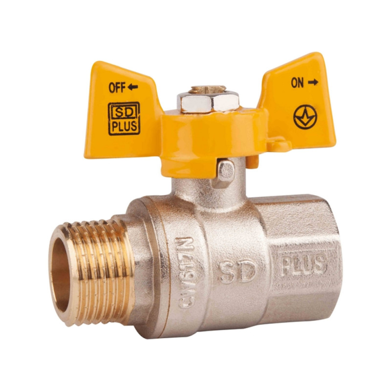 Кран кульовий Thermo Alliance Standart 3/4" ВЗ для газу (метелик) SD607NG20PN40