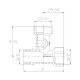 Кран приладовий кульовий Thermo Alliance Forte 1/2"х3/4"х1/2" SF186W152015