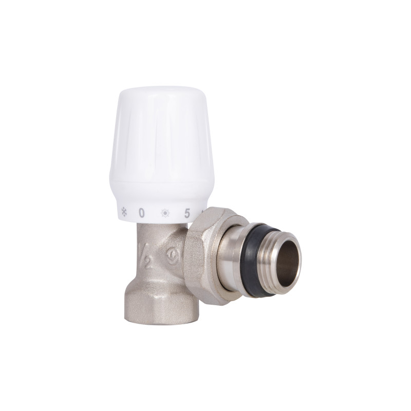 Кран радіаторний Thermo Alliance Base 1/2" ВЗ з антипротіканням кутовий SD228W15
