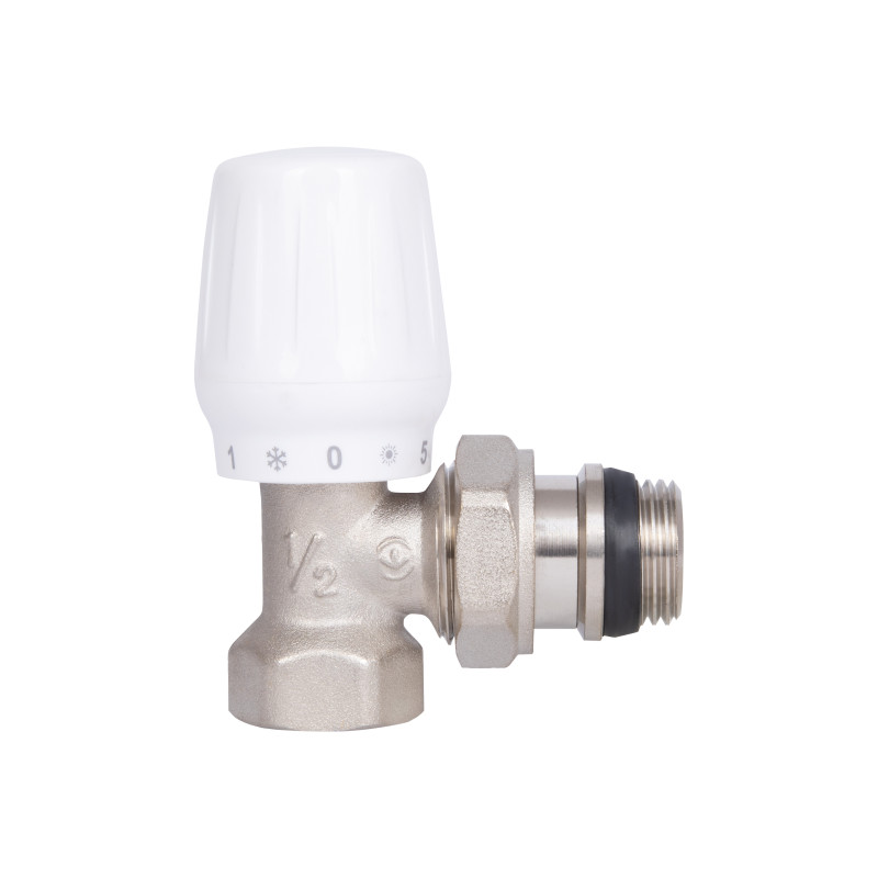 Кран радіаторний Thermo Alliance Base 1/2" ВЗ з антипротіканням кутовий SD228W15